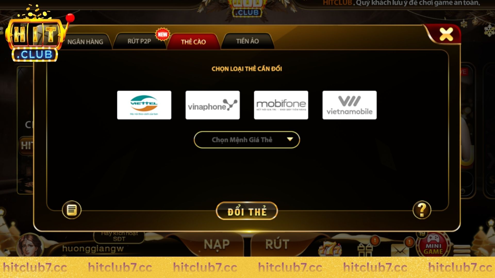 Các bước rút tiền tại cổng game Hit Club cho người mới