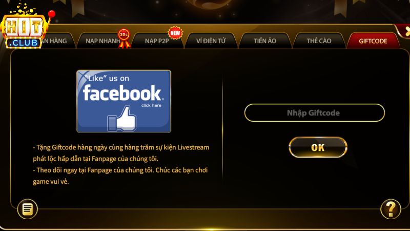 Hit Club tặng Giftcode hàng ngày